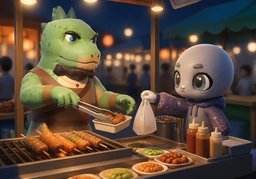 夜市のイラスト