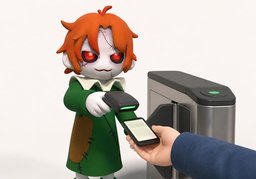检票员のイラスト
