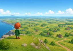 육지のイラスト