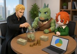 분담하다のイラスト