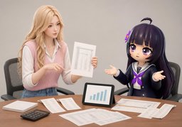 vis-à-visのイラスト