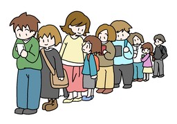 排队のイラスト