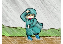 风雨のイラスト