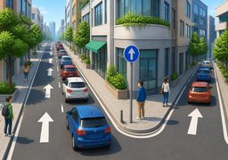 Einbahnstraßeのイラスト