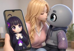 劈腿のイラスト