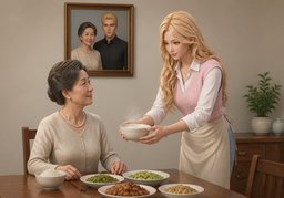婆婆のイラスト