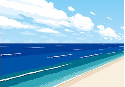 岸上のイラスト