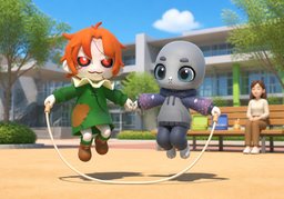 활발히のイラスト