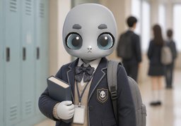 여학생のイラスト