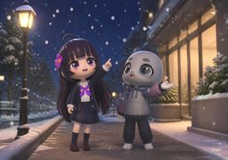 첫눈のイラスト
