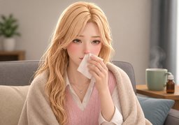 콧물のイラスト