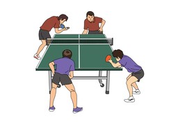乒乓球のイラスト