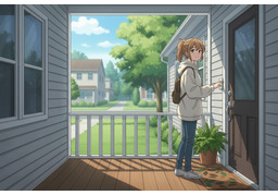 串门のイラスト