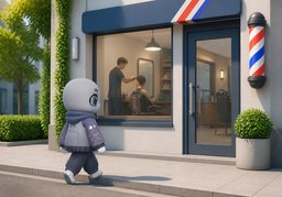 이발のイラスト