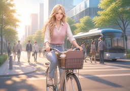 Illustration for Radfahrerin (female cyclist)