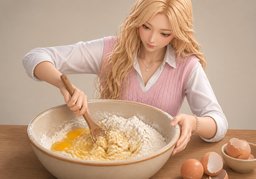 섞다のイラスト