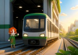 首班车のイラスト
