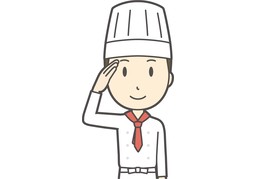 敬礼のイラスト