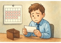 欠费のイラスト