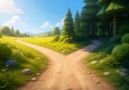岔路のイラスト