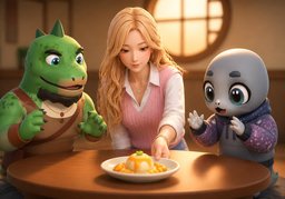 한턱のイラスト