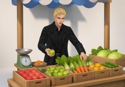 商贩のイラスト