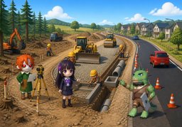 Straßenbauのイラスト
