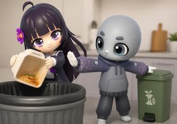 쓰레기통のイラスト