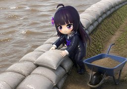 防汛のイラスト