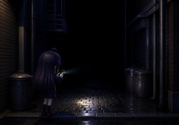 캄캄하다のイラスト