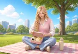 야외のイラスト