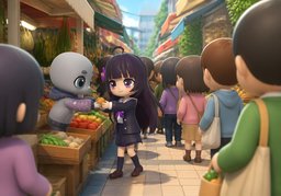 熙熙攘攘のイラスト