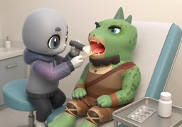 인후통のイラスト
