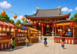 庙会のイラスト
