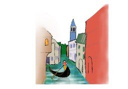 运河のイラスト