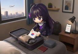 귀국하다のイラスト