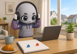Illustration for teletrabajo (working from home)