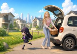 교외のイラスト