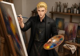 예술가のイラスト