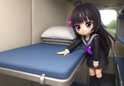 硬卧のイラスト