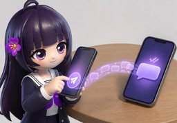 发短信のイラスト