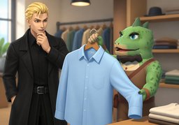 하늘색のイラスト