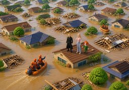 inundaciónのイラスト