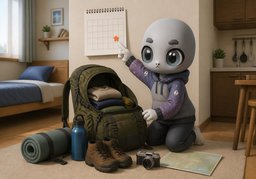 배낭여행のイラスト