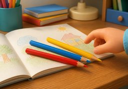 색연필のイラスト