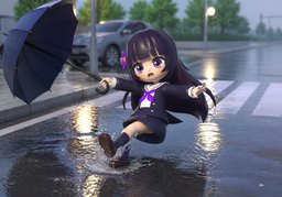 빗길のイラスト
