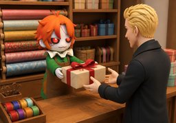 선물포장のイラスト