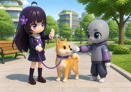 Illustration for 목줄 (leash)