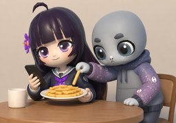 蹭のイラスト