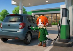 Illustration for station-service (gas station)